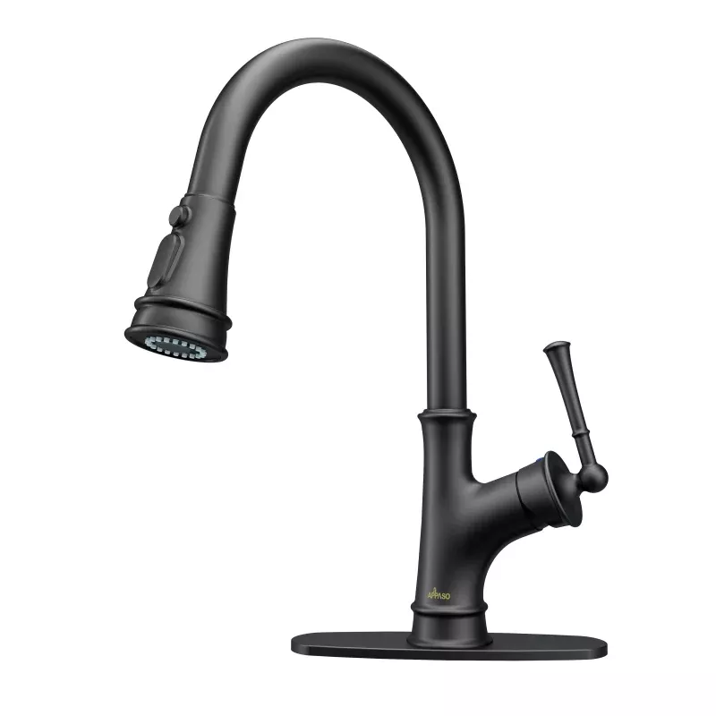 133MB Pull Down Kitchen Faucet Matte Black with Sprayer