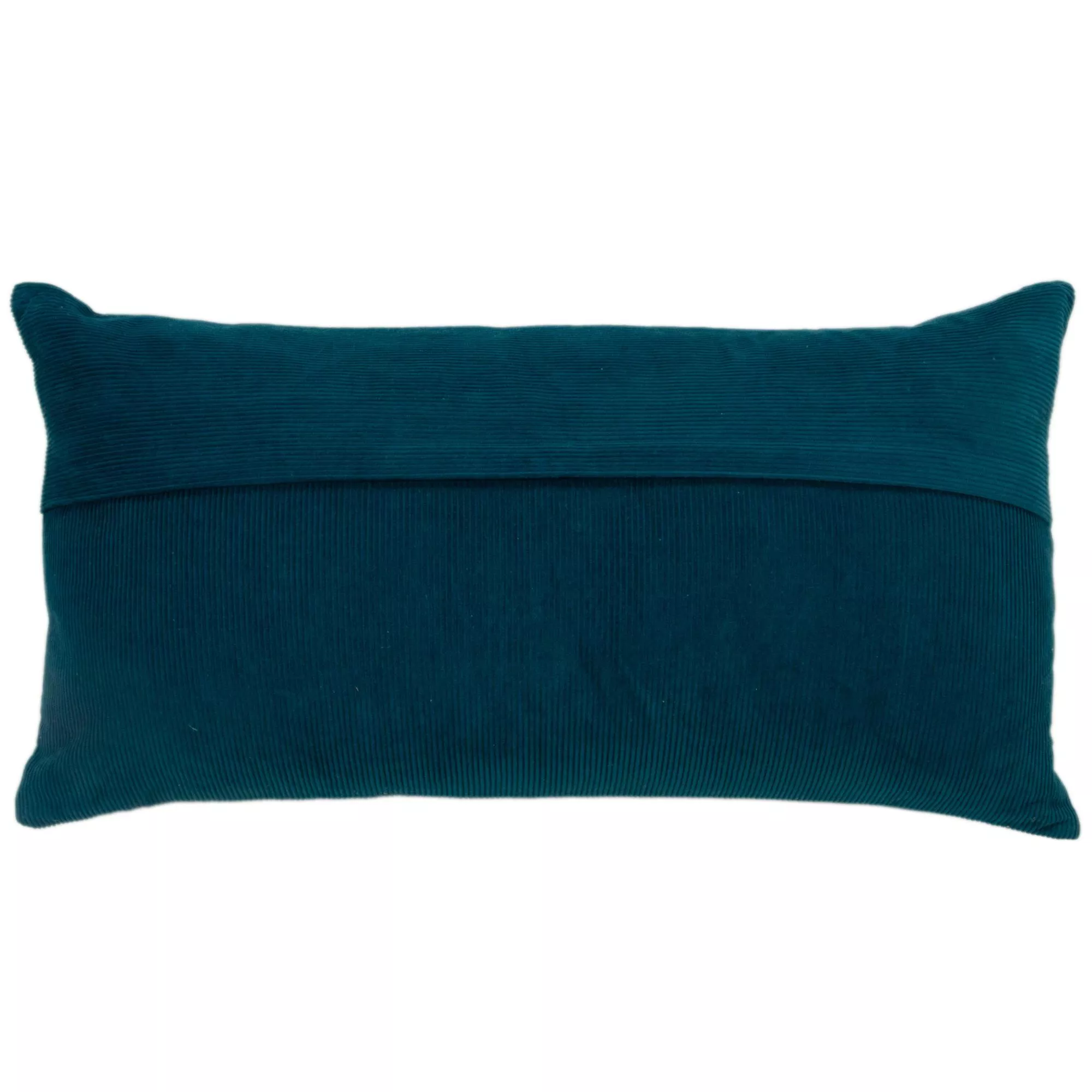 14" x 26" Blue Corduroy Poly Filled Pillow