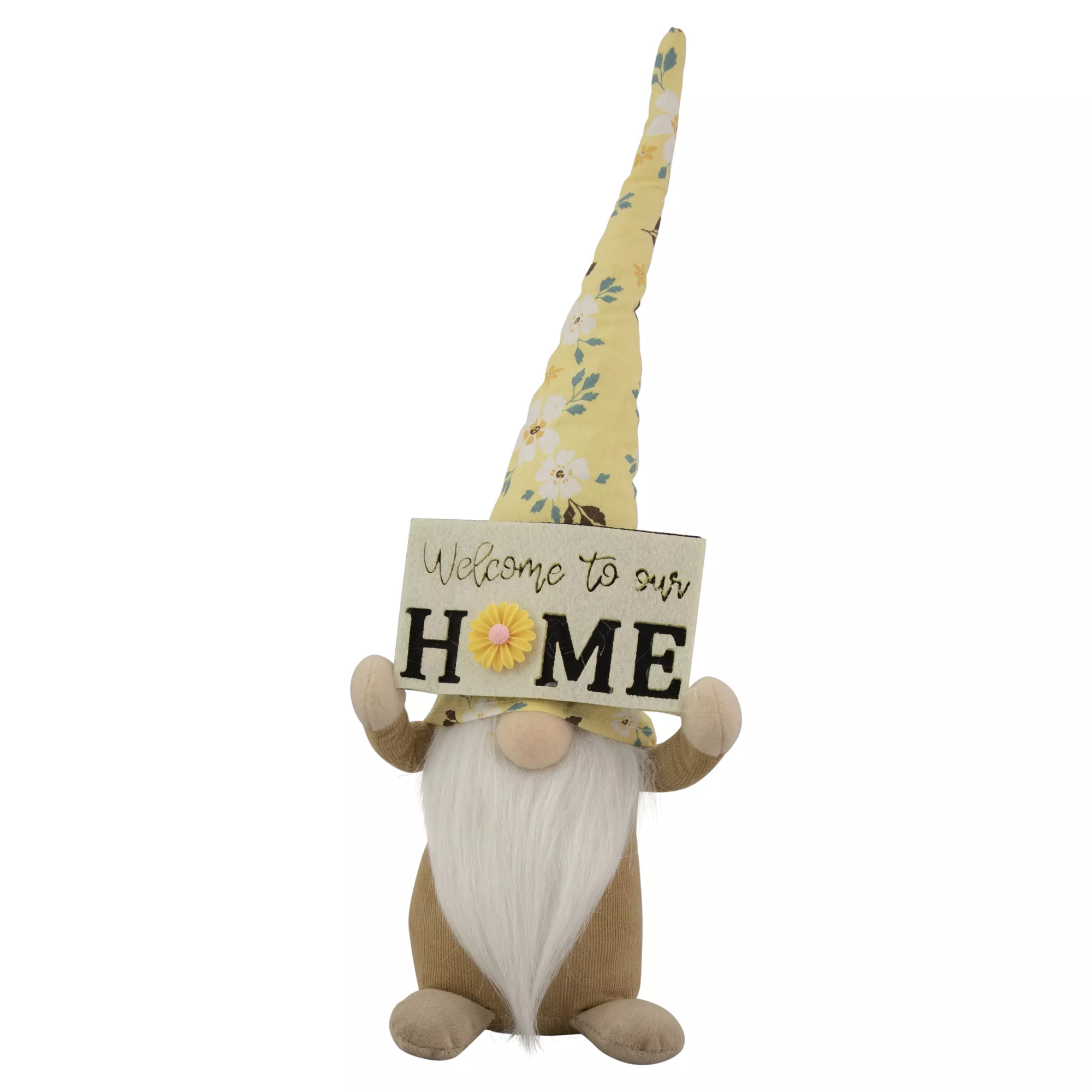 15.25" Spring Sunflower Hat Gnome with Home Sign