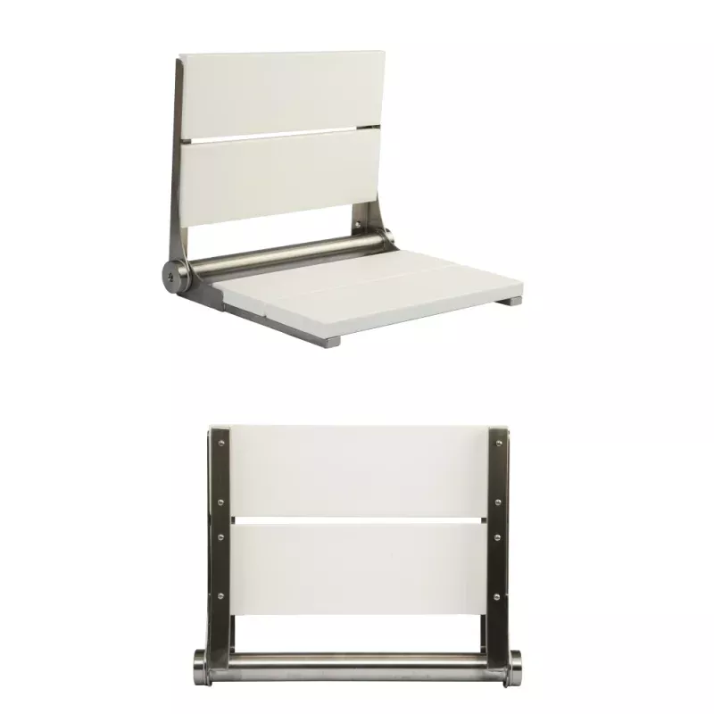 18" Shower Seat with Brushed Frame