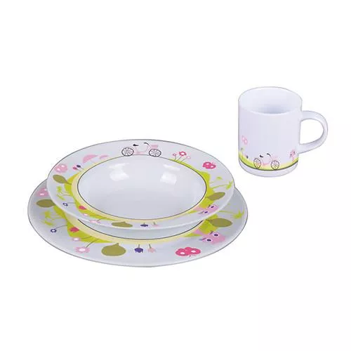 3-Piece Porcelain Kids Dinnerware Sets by Sambonet - FINAL STOCK
