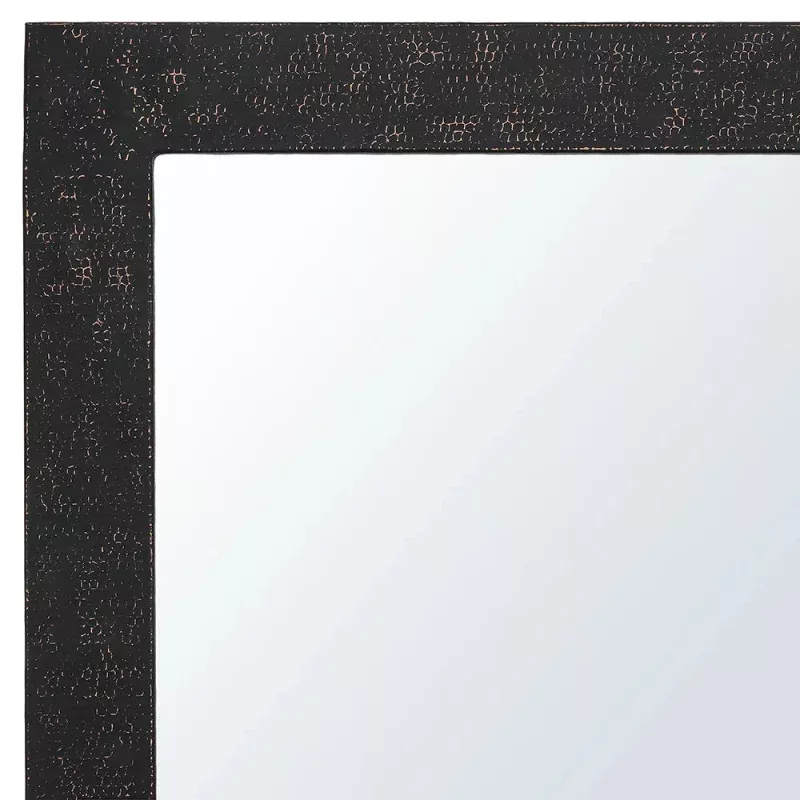 36" Black Glaze Hand Hammered Rectangle Copper Mirror