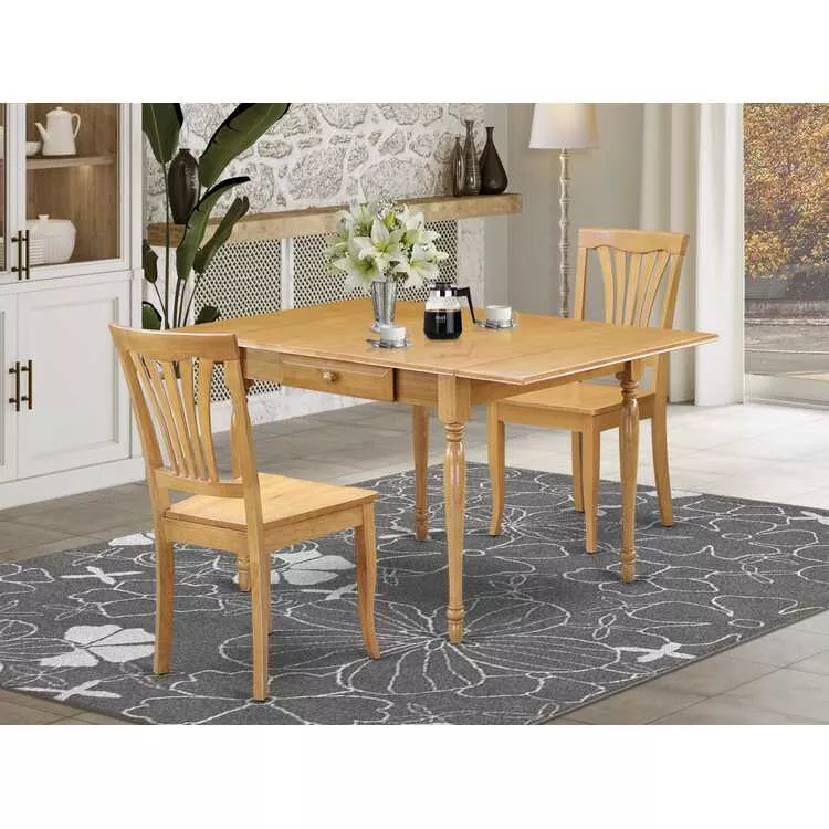 3Pc Oak Dinette Sets for Small Spaces