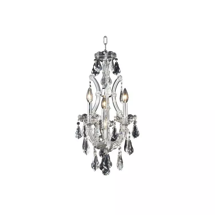 4 Light Chrome Chandelier with Royal Cut Crystal