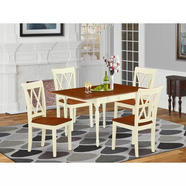 4-Person Dinette Set with Drop Leaf Table & Chairs