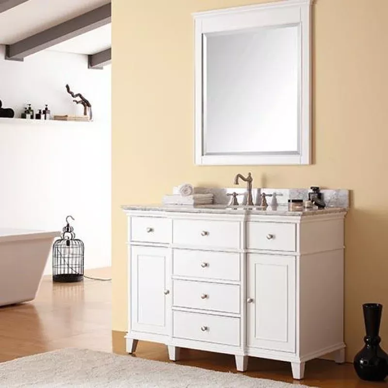 48" Wilbur Vanity for Oval Undermount Sink - White