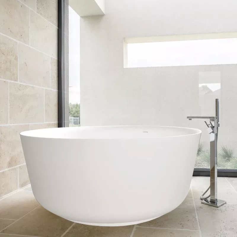 51" Garrison Solid Surface Stone Resin Freestanding Bathtub