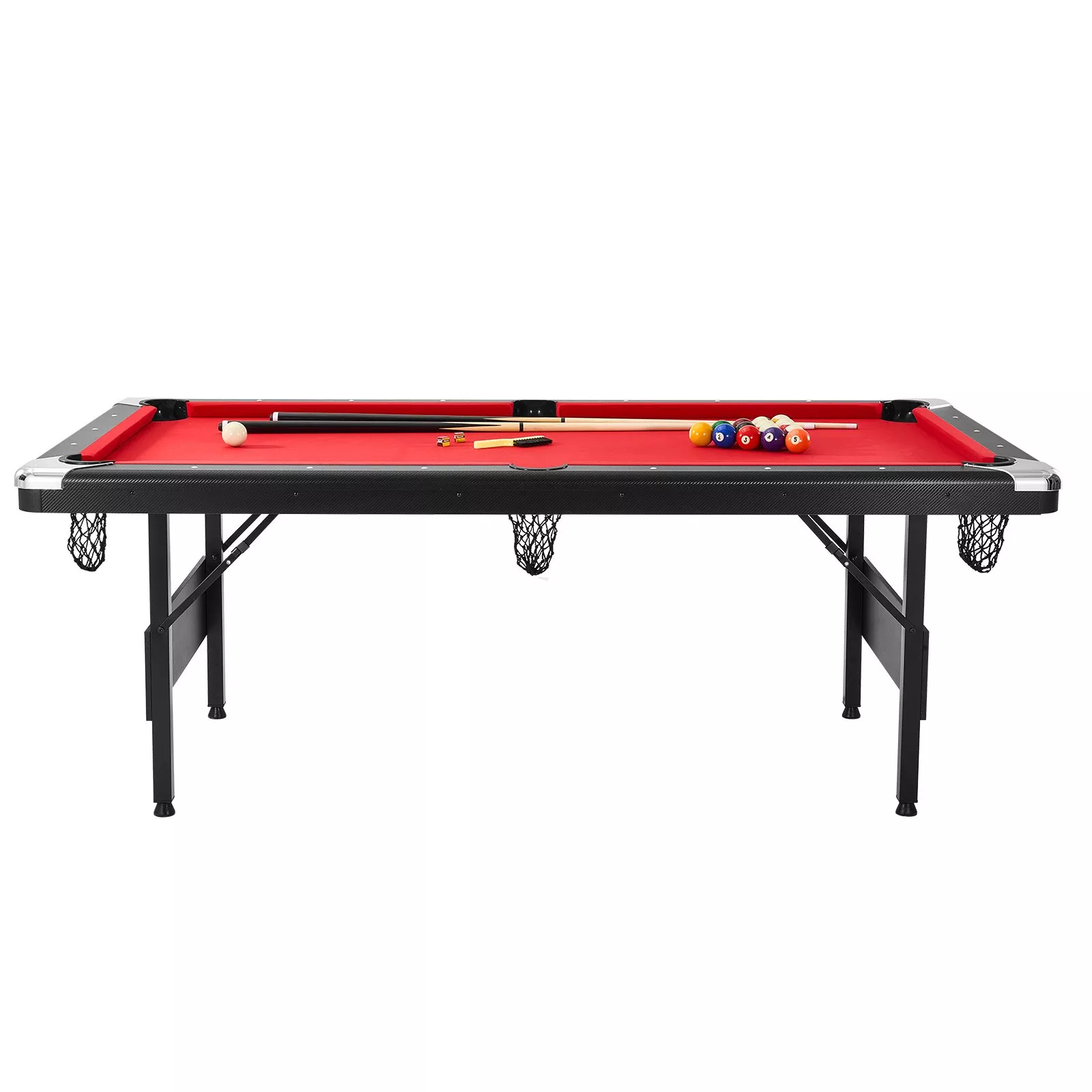 7 ft Portable Pool Table with Folding Legs Complete Game Set for Home