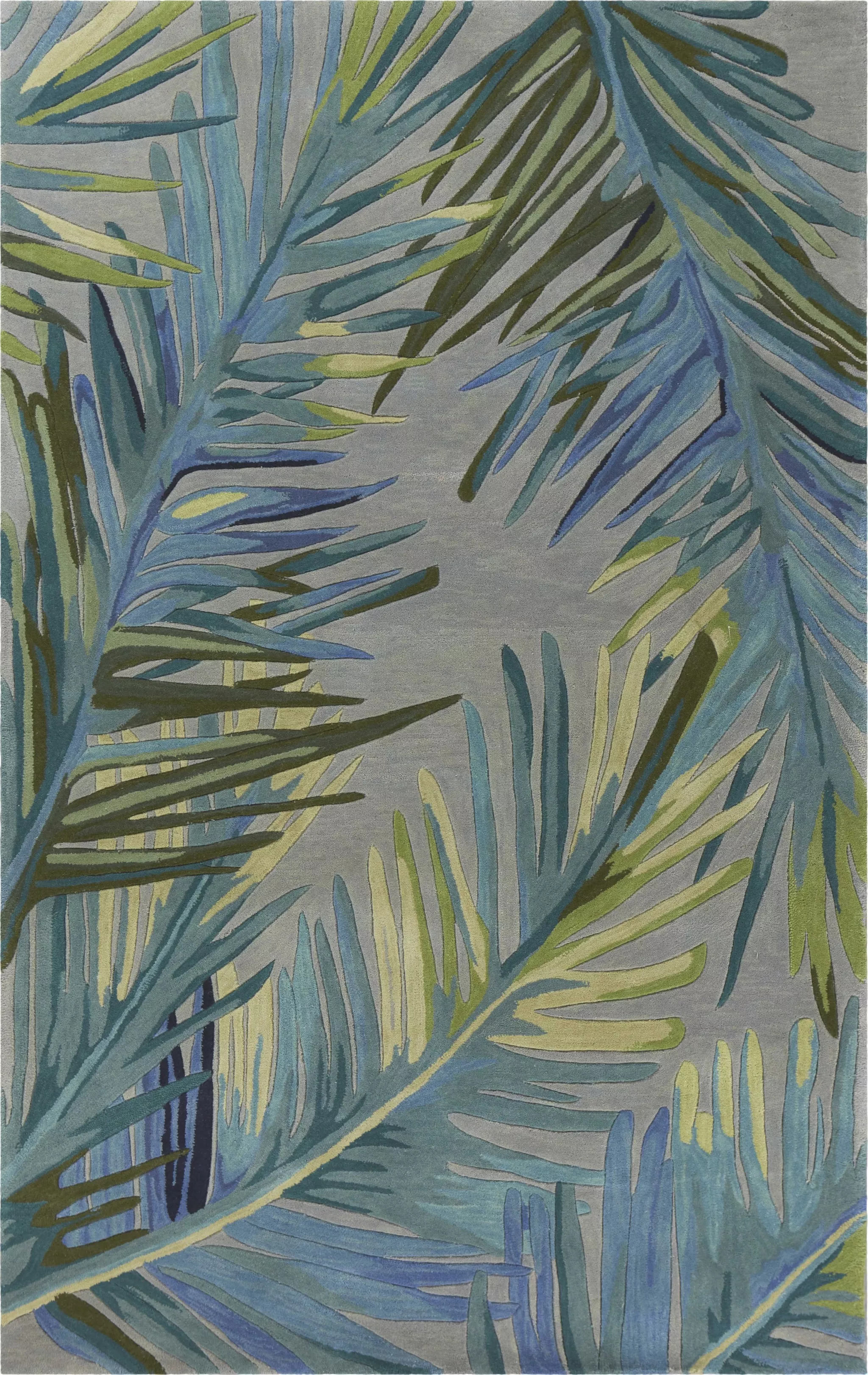 7' X 9'Wool Grey OrBlue Area Rug