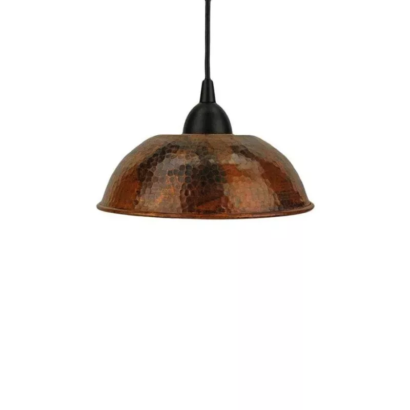 8 1/2" Copper Dome Pendant Light