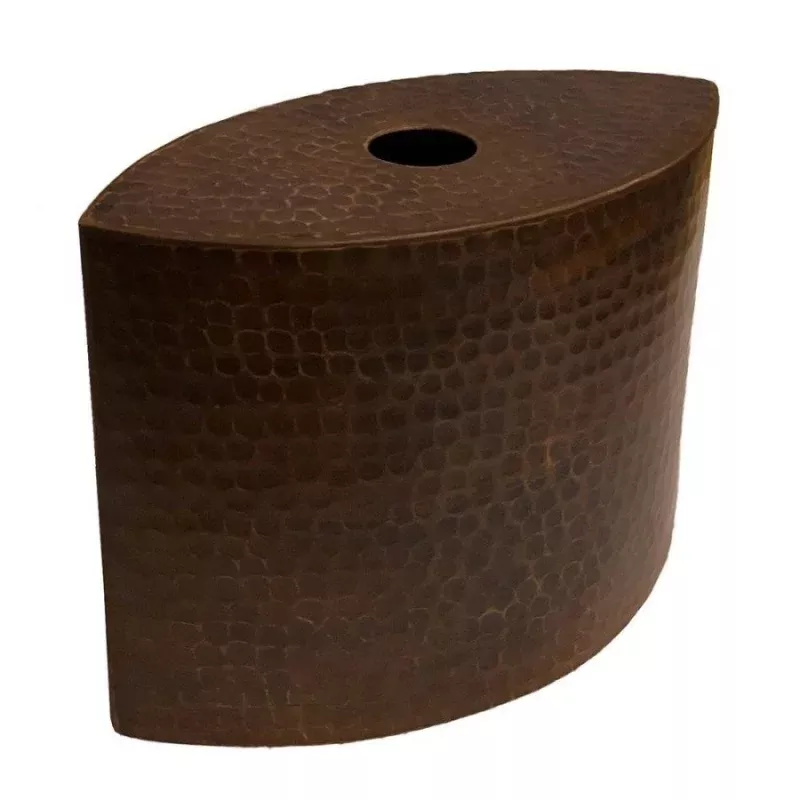 8" Copper Oval Cylinder Pendant Light Shade