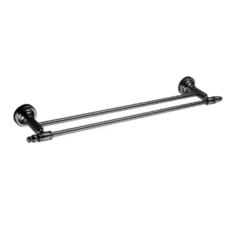 Abbey Double Towel rail black 750mm