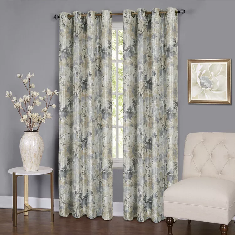 Achim Lined Window Curtain Panel - Tranquil Grommet Design