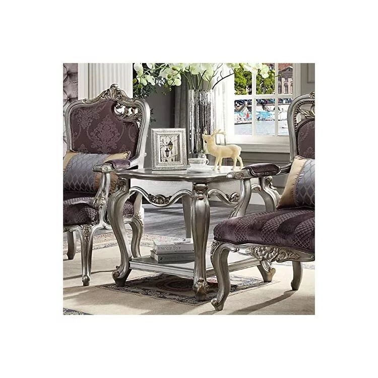 ACME Antique Platinum End Table - Picardy Design