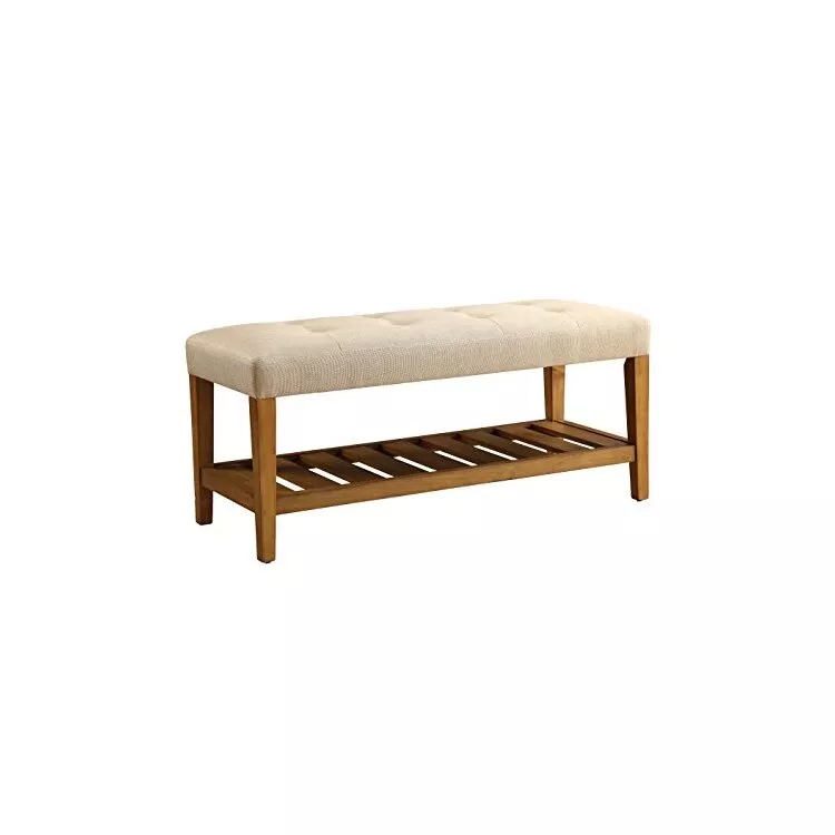 ACME Charla Bench, Beige & Oak
