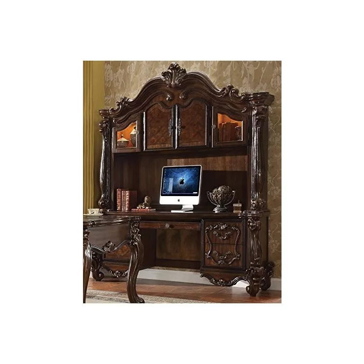 ACME Cherry Oak Computer Desk & Hutch - Versailles Style