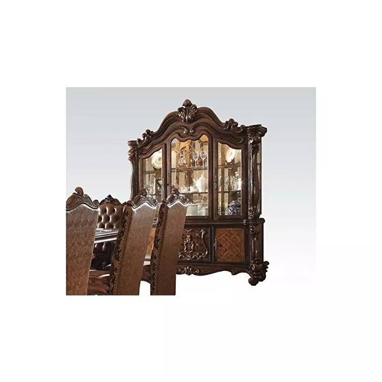 ACME Cherry Oak Hutch & Buffet Set - Versailles Style