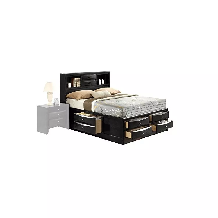 ACME Full Bed with Storage - Black Bedroom Set