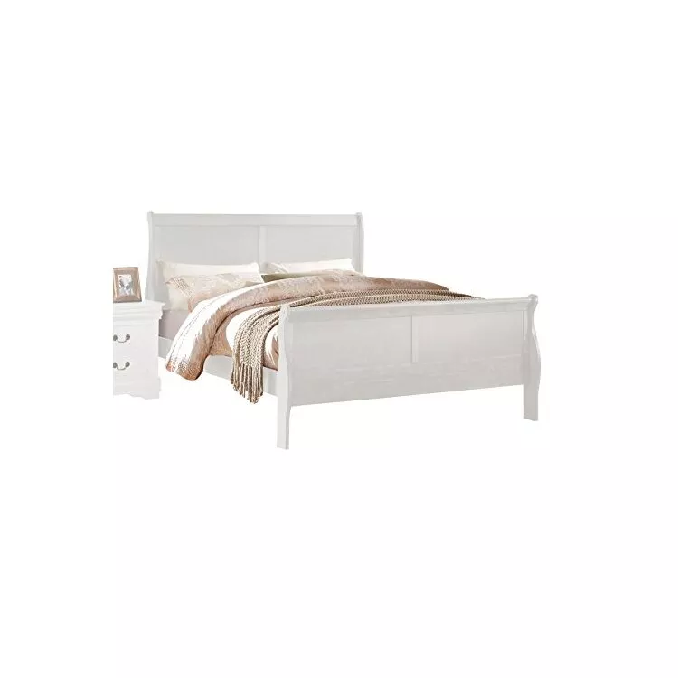 ACME Louis Philippe Queen Bed, White (1Set/2Ctn)