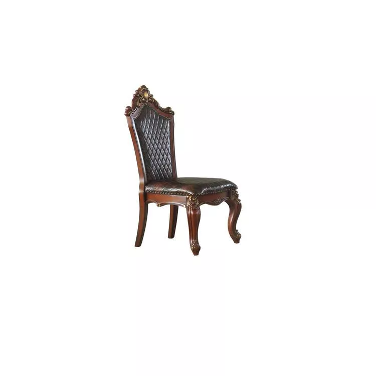 Acme Picardy Side Chair (Set-2) in Cherry Oak & PU
