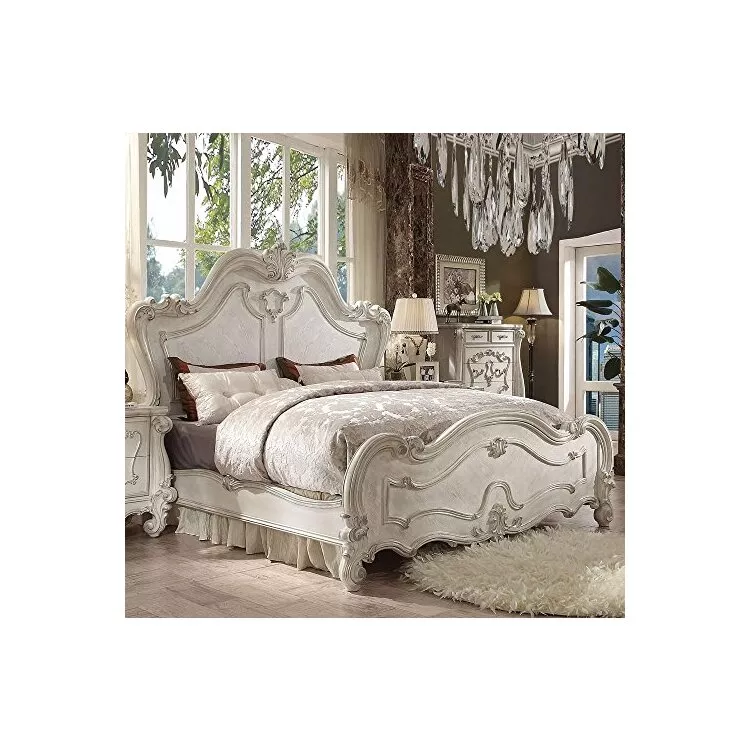 ACME Versailles Queen Bed, Bone White (1Set/3Ctn)