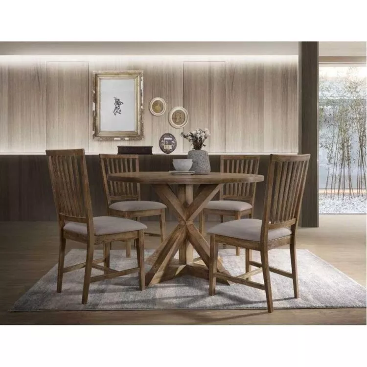ACME Weathered Oak Dining Table - Wallace II