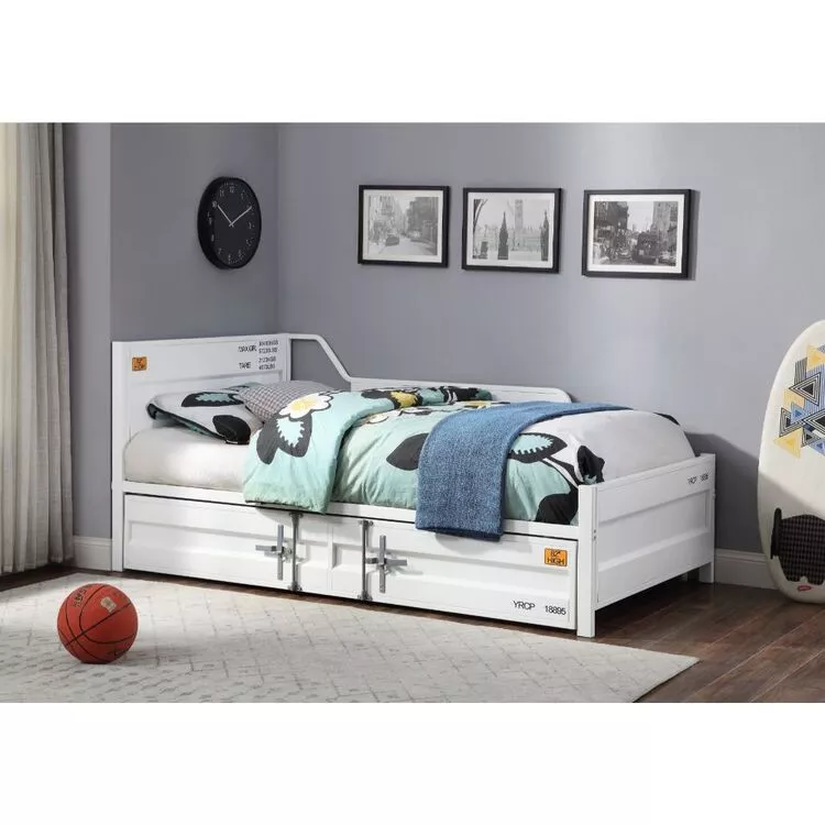 ACME White Twin Daybed with Trundle - Cargo