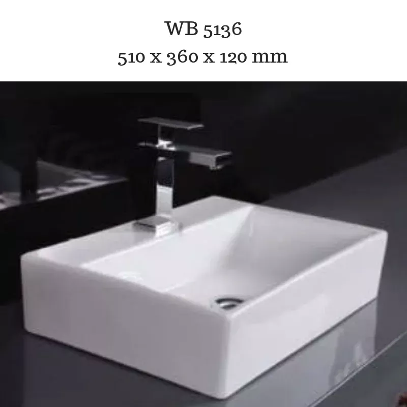 ACQUA - Square Wide Basin with Tap hole