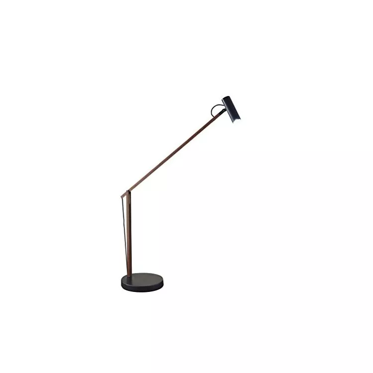 Adesso Crane LED Desk Lamp - Walnut Wood Base