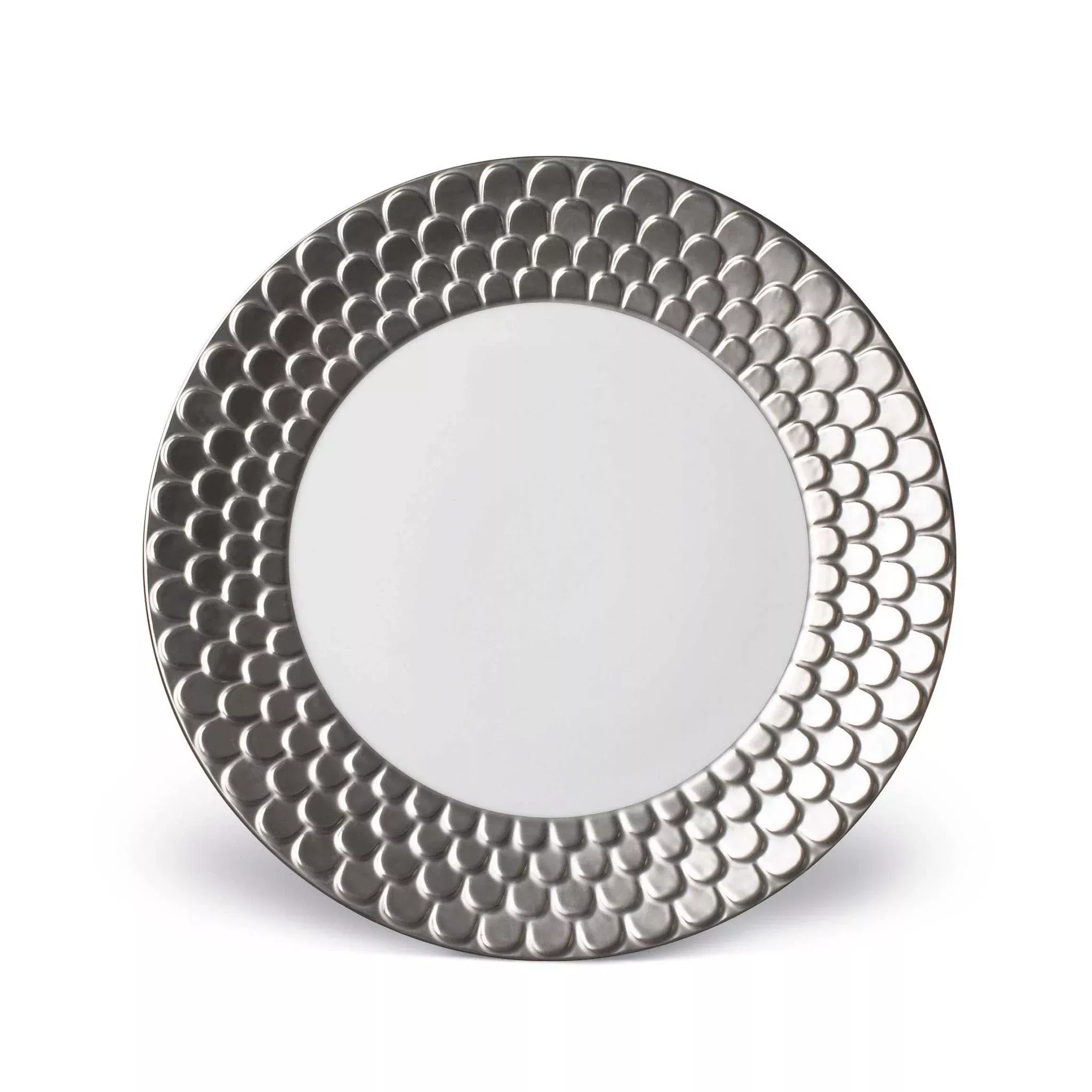 Aegean Platinum Dinner Plate by L'Objet