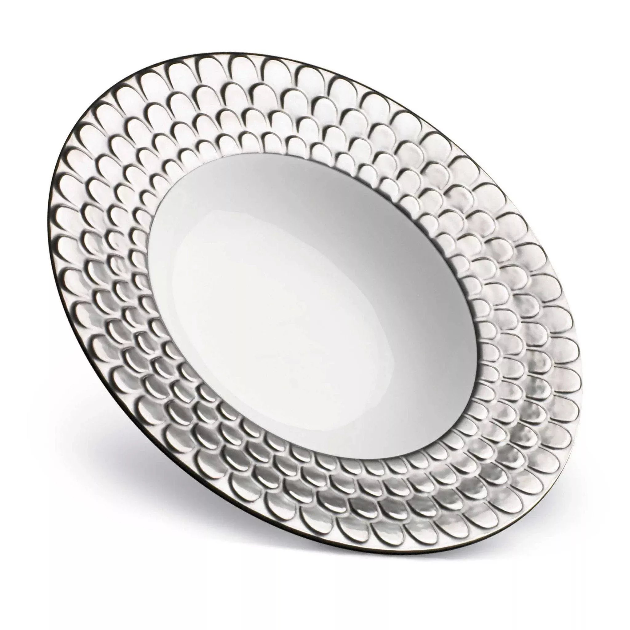 Aegean Platinum Rimmed Serving Bowl by L'Objet
