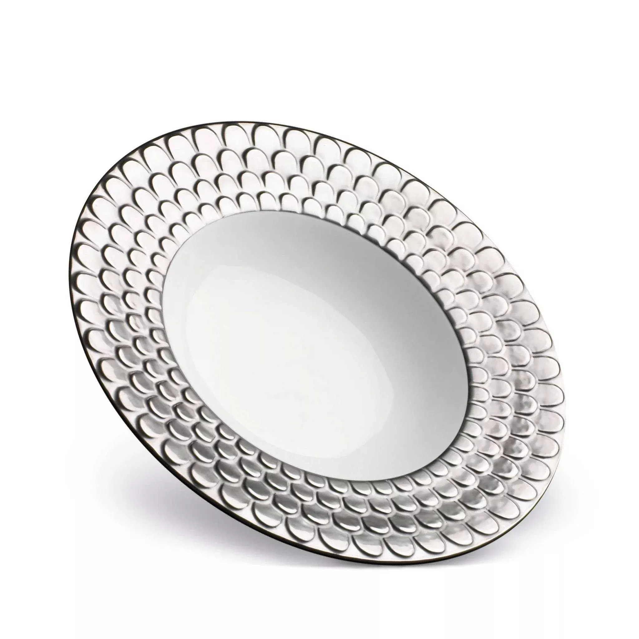 Aegean Platinum Soup Plate by L'Objet
