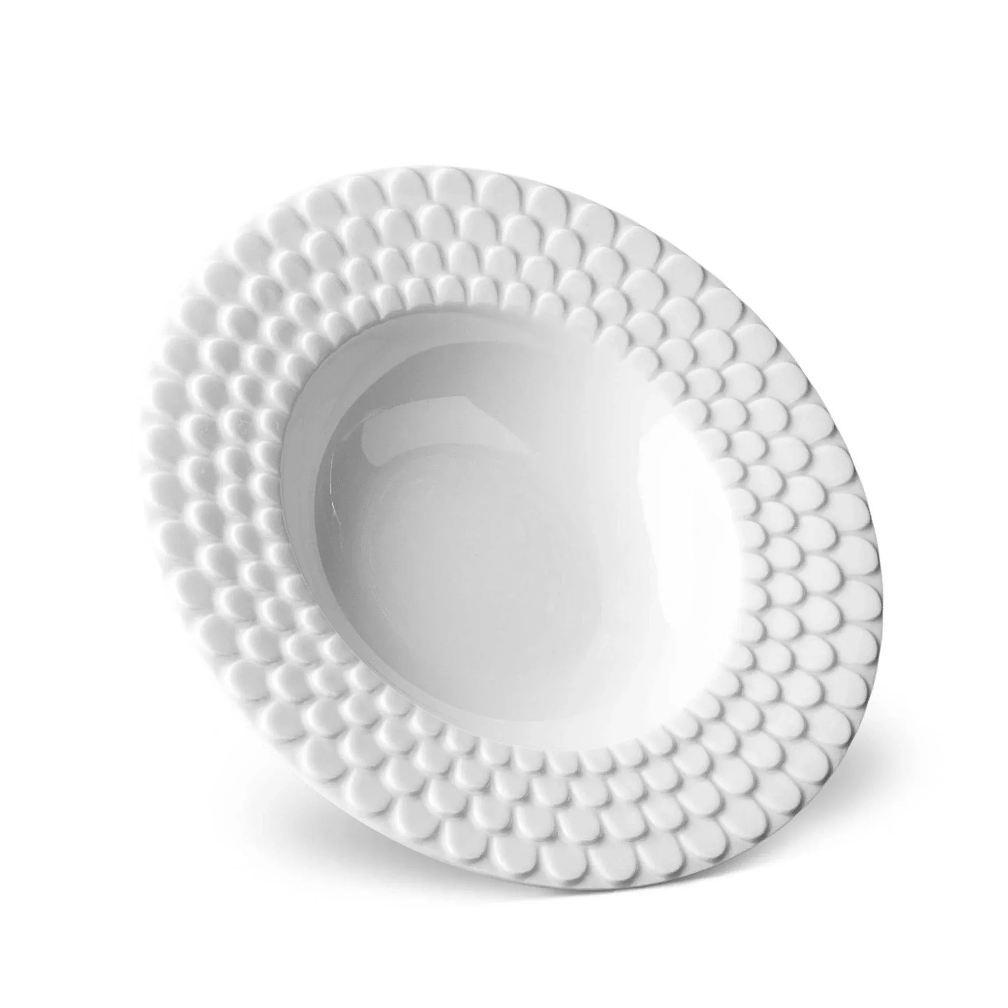 Aegean White Soup Plate by L'Objet