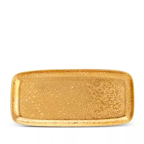 Alchimie Gold Rectangular Platter, Large by L'Objet