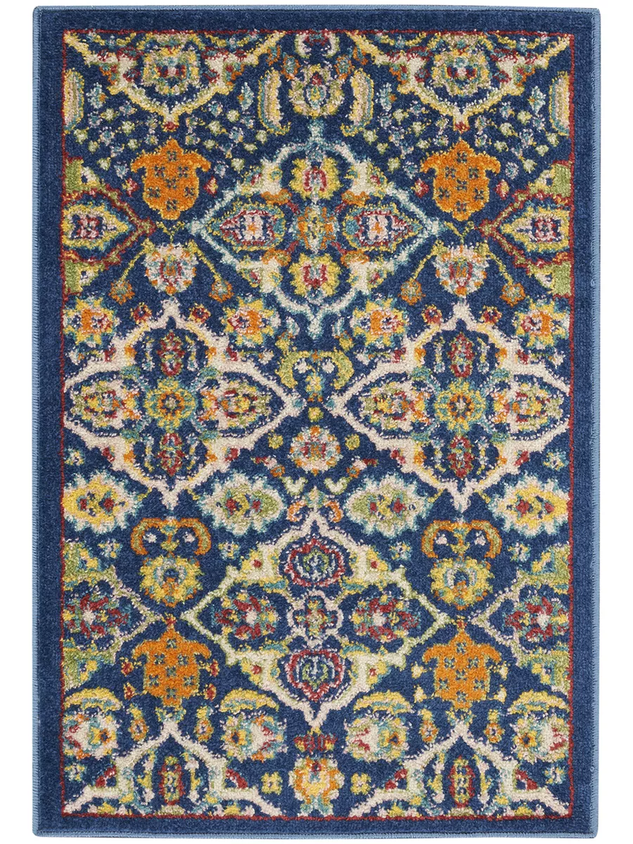 Allur ALR03 Navy/Multicolor 2' x 3' Rug