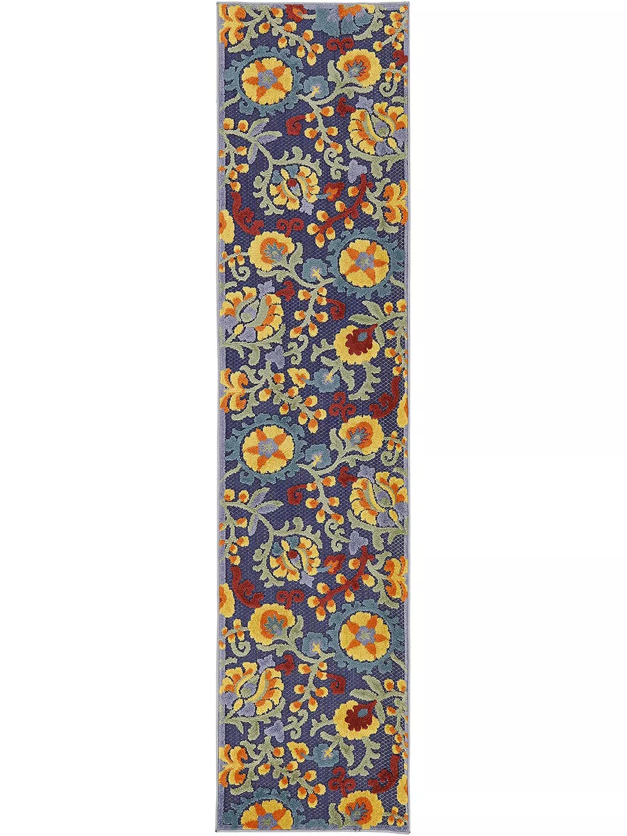 Aloha ALH17 Navy/Multicolor 2'3" x 8' Rug