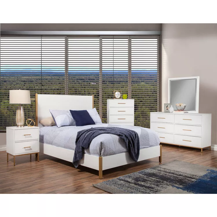 Alpine Furniture Full Size Panel Bed - Madelyn