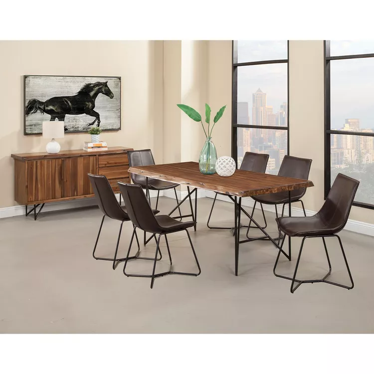 Alpine Furniture Live Edge Server - Light Walnut