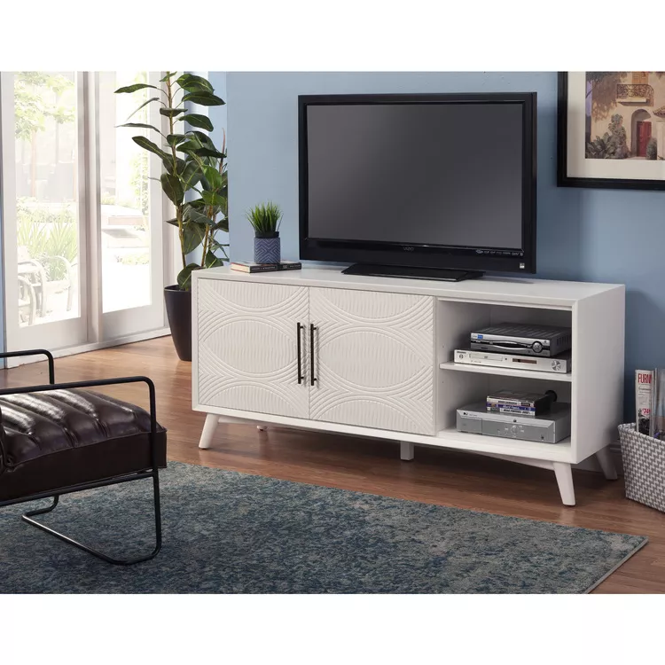 Alpine Furniture White TV Console - Tranquility