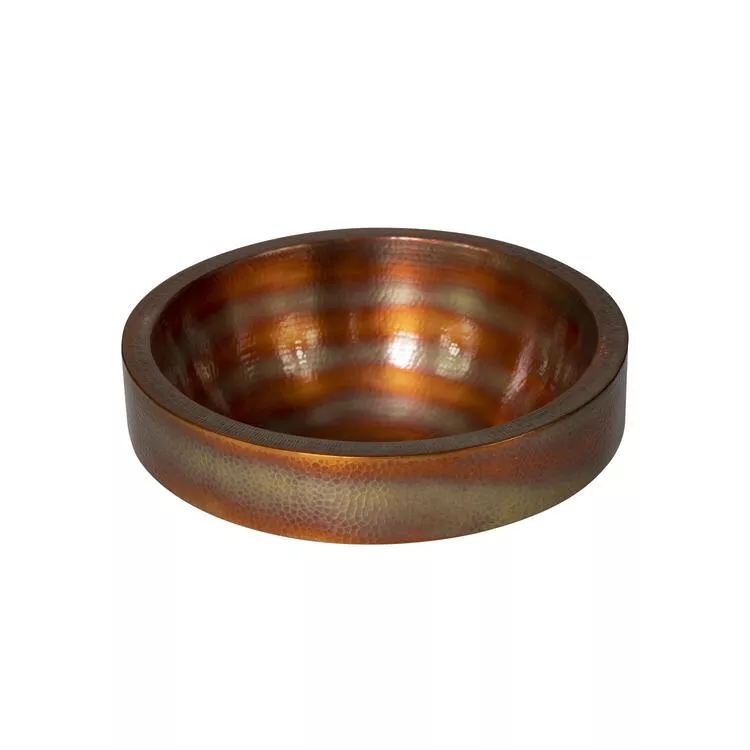Ambiente Home Decor Copper Bathroom Sink - 17" Round