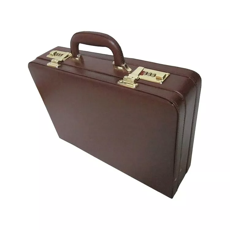 Amerileather Executive Faux Leather Attache Case - Expandable & Secure