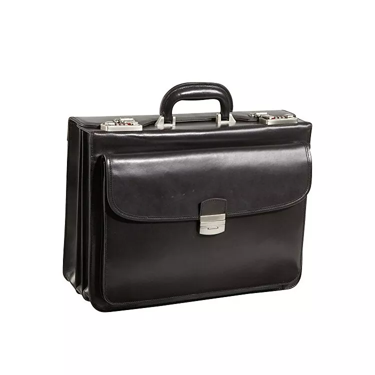 Amerileather Modern Leather Attache Briefcase - Executive Bag