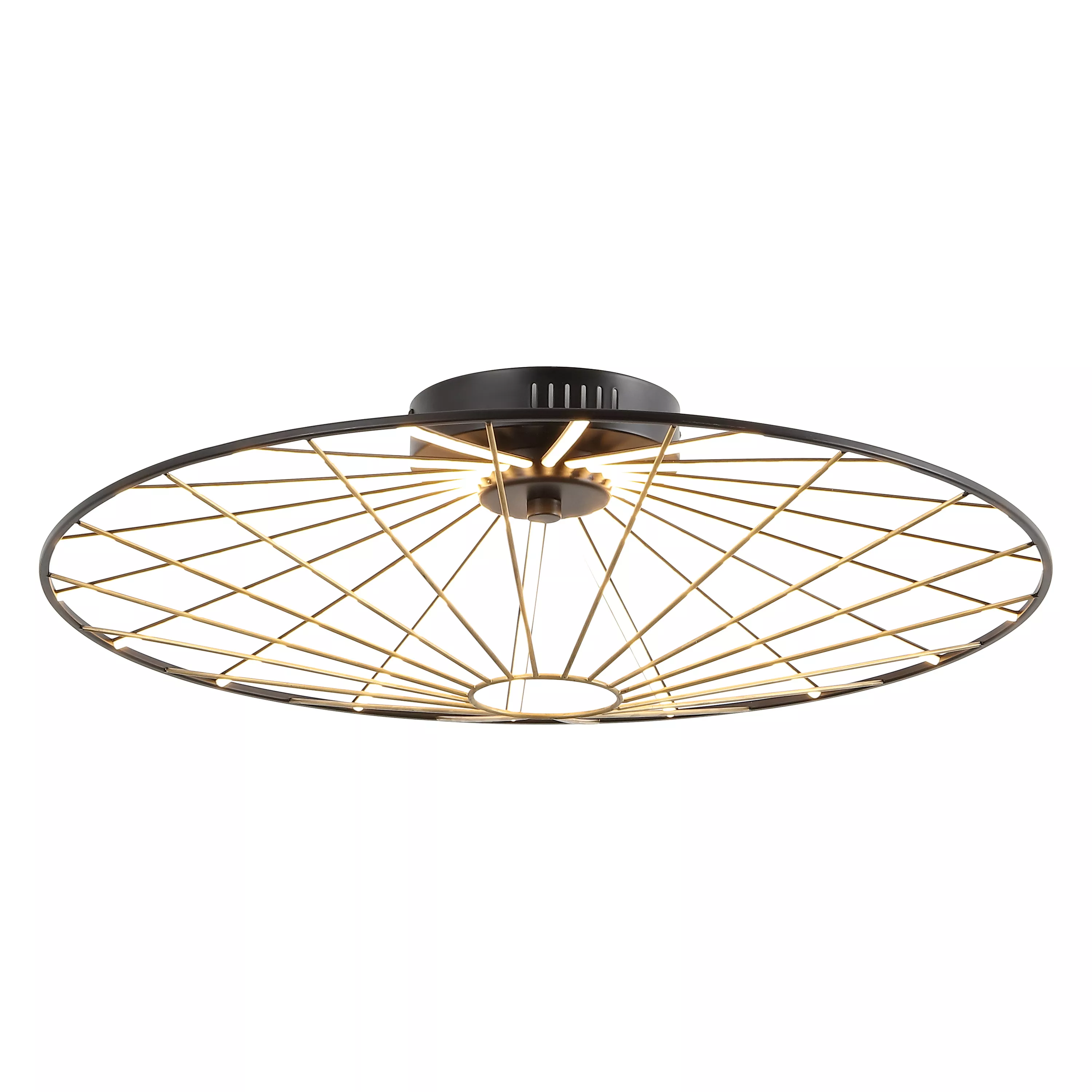 Anders Contemporary Scandinavian Dimmable Stripe UFO Integrated LED Flush Mount