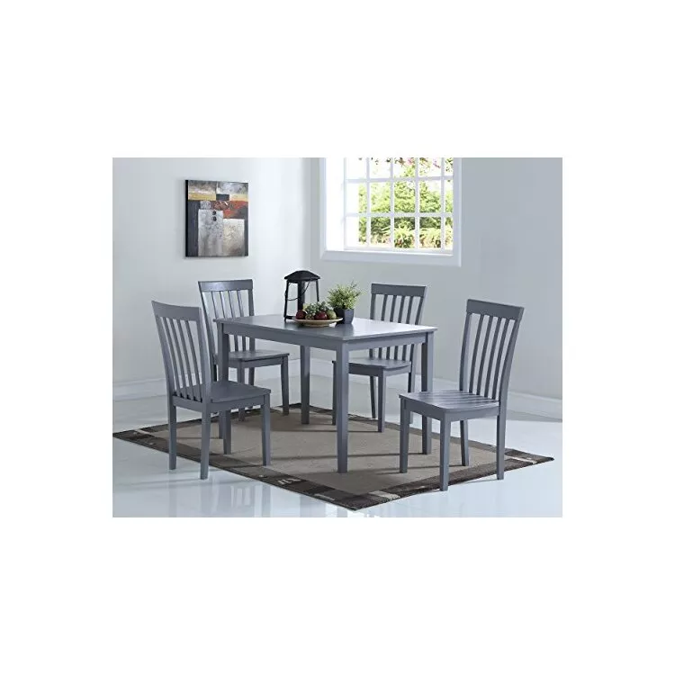 Angel Line Kayla 5-Piece Dining Set - Modern Rectangular Table & 4 Chairs