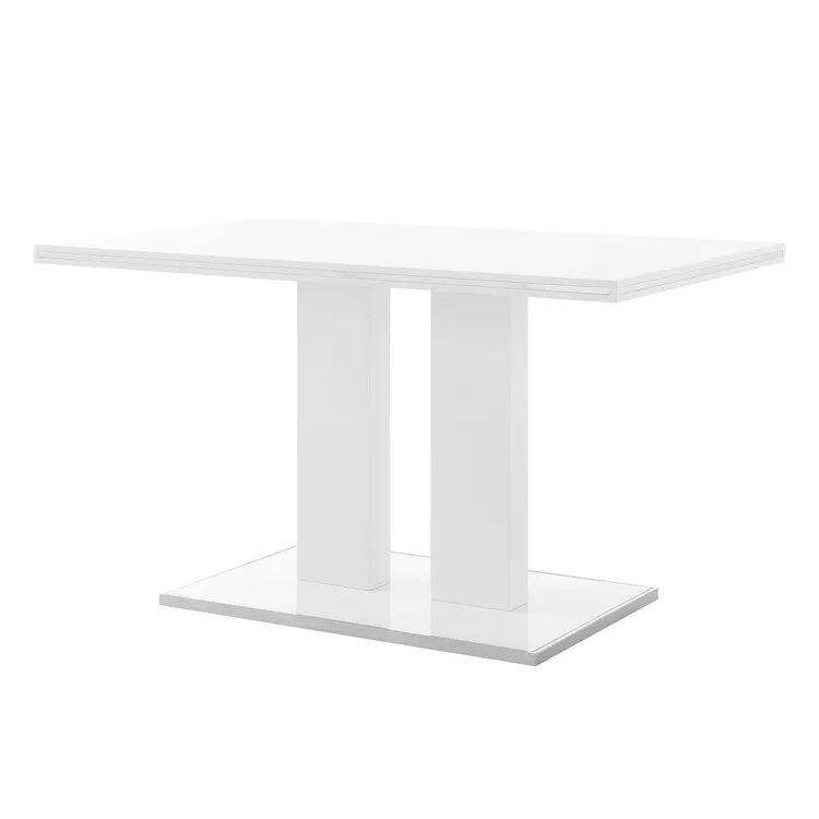 Armen Living Contemporary White Dining Table Set