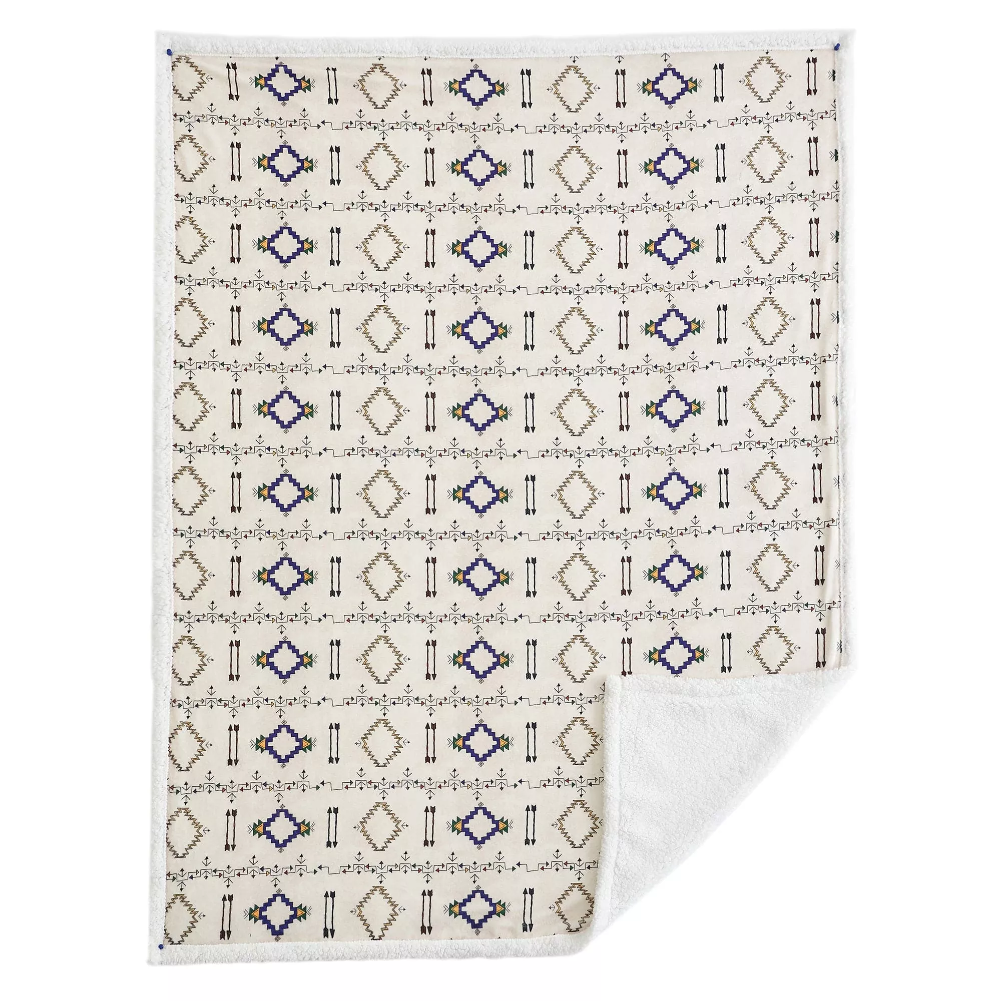 Arrow Campfire Sherpa Throw Blanket