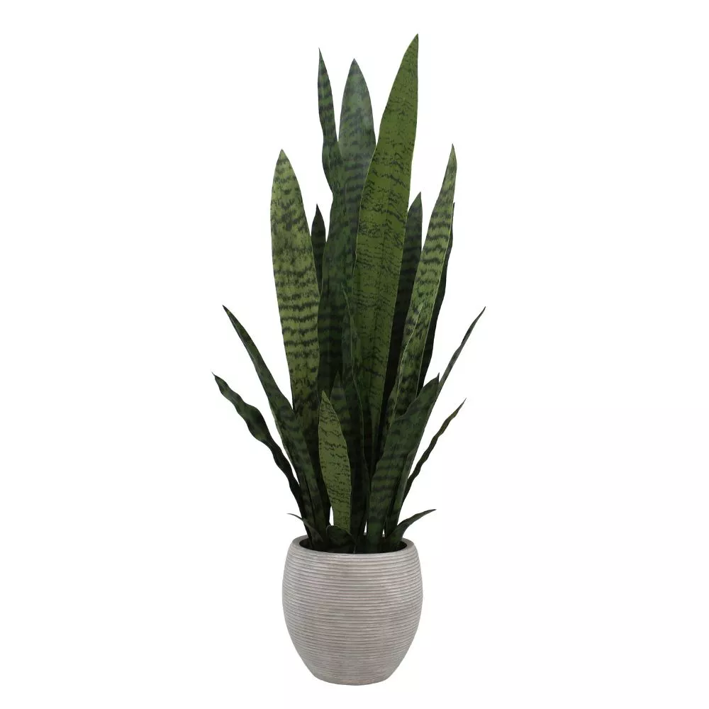 Artificial Snake Plant with Artisan Planter
