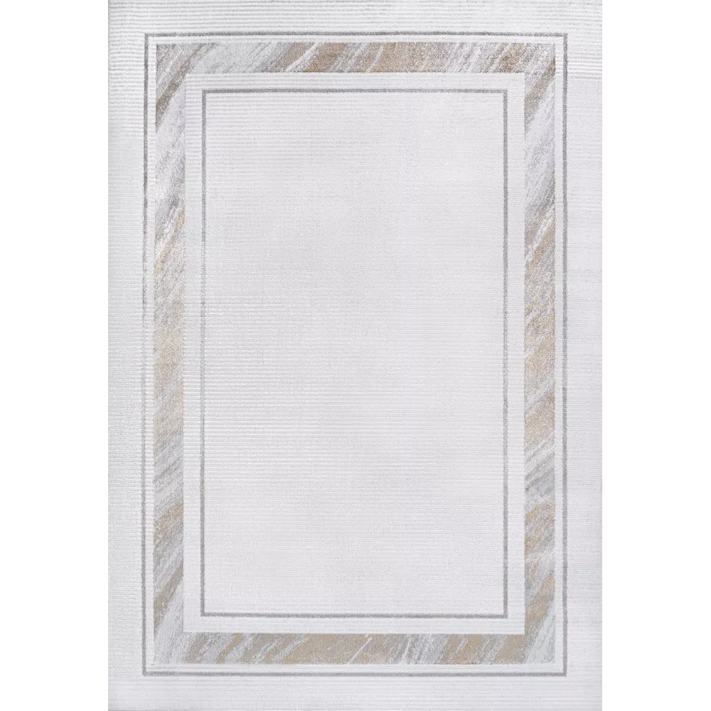 Athens Classic Border Marble Pattern High-Low Area Rug