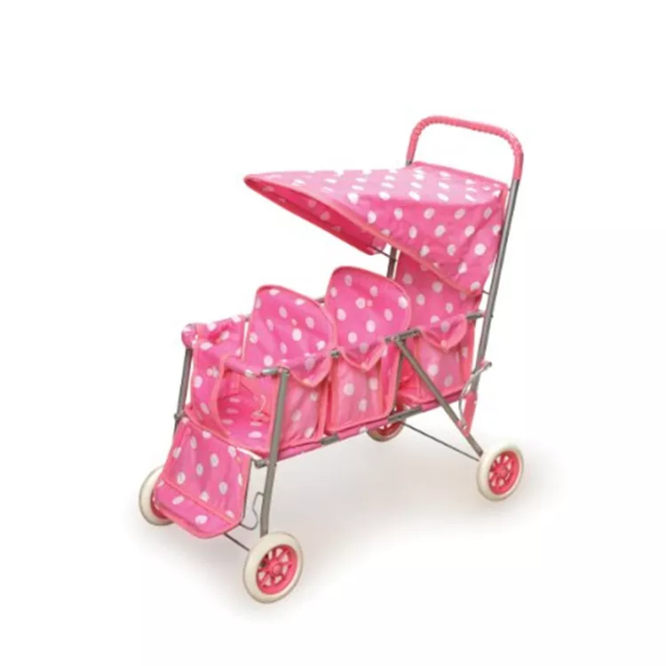 Badger Basket Folding Triple Doll Stroller