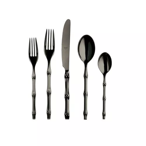 Bali Black Gold Flatware by Mepra